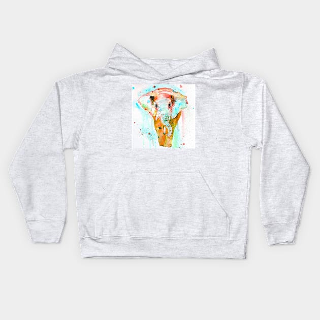 Colorful Elephant Kids Hoodie by Luba_Ost